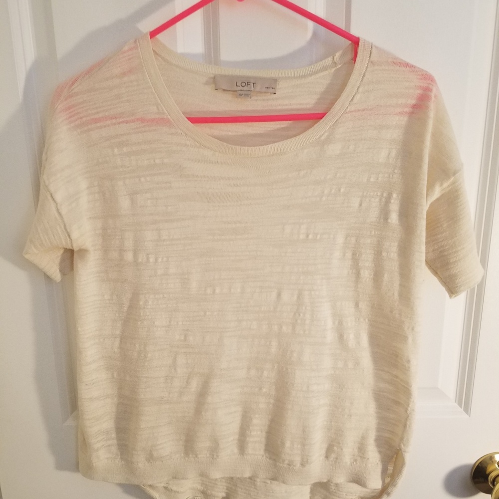 Cream Burnout Loft Sweater